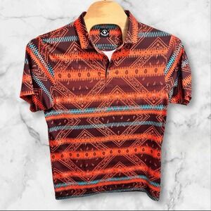 Raised By Coyotes Shirt Mens Large Aztec Paisley‎ Western Performance Stretch L